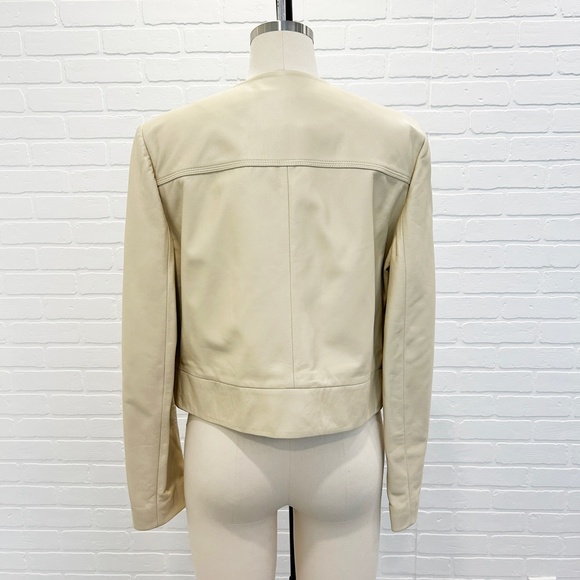 JUDITH & CHARLES Cream leather jacket - Picture 3 of 7